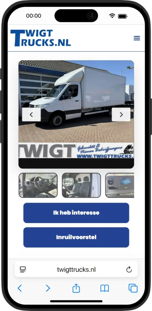 Twigt Trucks – compleet bedrijfswagenplatform - Mobiel