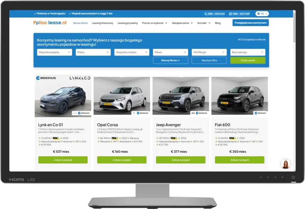 Polisa Lease – meertalig financial-leaseplatform - Desktop