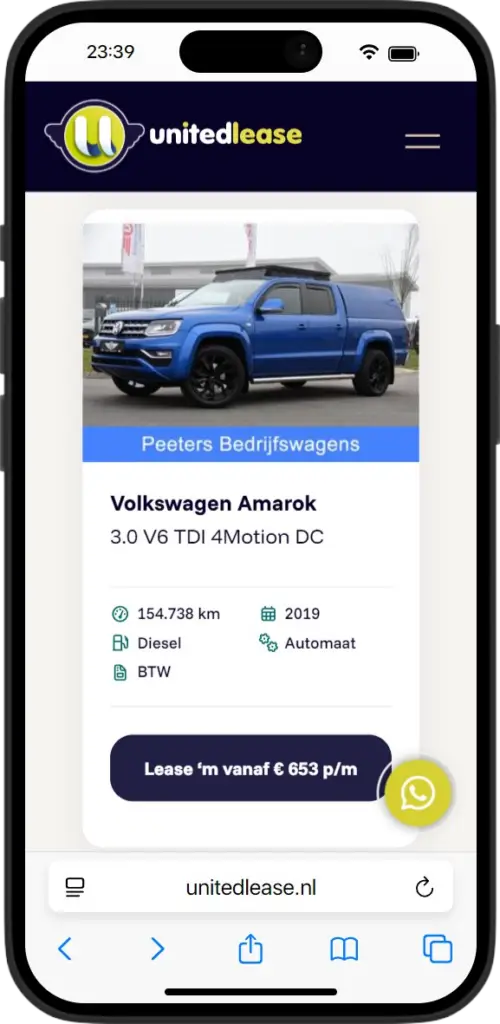 United Lease – schaalbaar leaseplatform - Mobiel