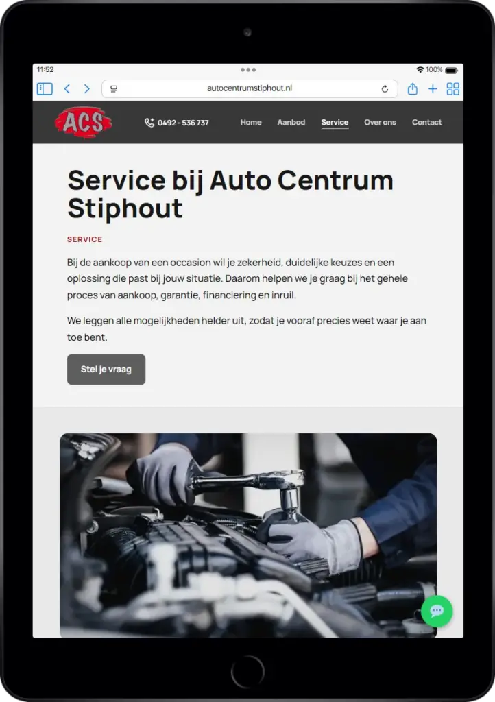 Auto Centrum Stiphout – occasions en campers in Helmond - Tablet